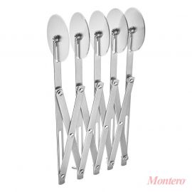 CORTADOR DE MASA DE ACERO INOXIDABLE DE 5 RUEDAS LISO