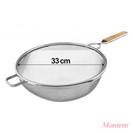 COLADOR DE ACERO INOXIDABLE MALLA MEDIANA Ø 33cm.