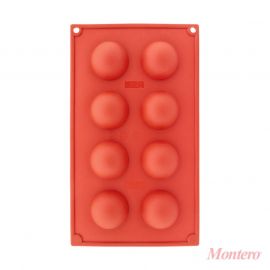 MOLDE DE SILICONA 8 SERVICIOS 1/2 LUNA DE 5 cm Ø 5cm.