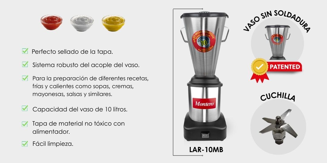 Descripcion de producto LICUADORA COMERCIAL;