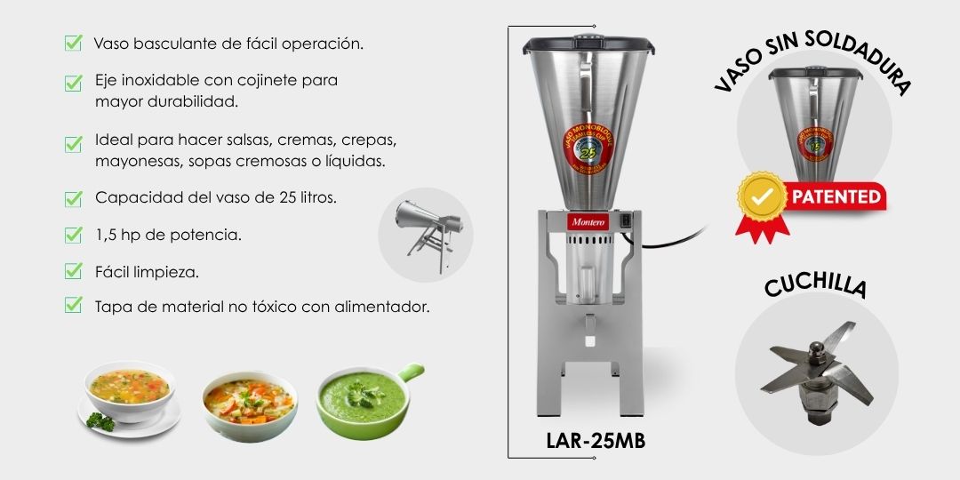 Descripcion de producto LICUADORA COMERCIAL;